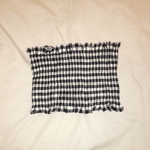 Brandy Melville gingham print tube top